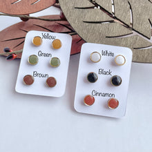 Load image into Gallery viewer, Gold Trimmed Circle Studs (sold separately)