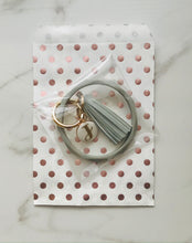 Load image into Gallery viewer, Rhombus Personalized Wristlet Keychain - Gray