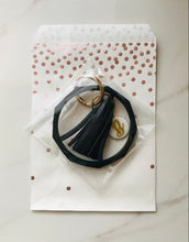 Load image into Gallery viewer, Rhombus Personalized Wristlet Keychain - Black