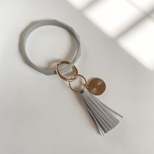 Load image into Gallery viewer, Rhombus Personalized Wristlet Keychain - Gray