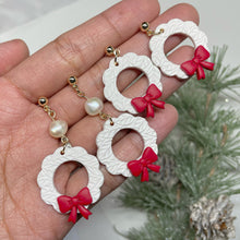 Load image into Gallery viewer, Wreath Dangles (Red)