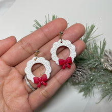 Load image into Gallery viewer, Wreath Dangles (Red)