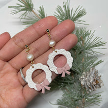 Load image into Gallery viewer, Wreath Dangles (Pink)