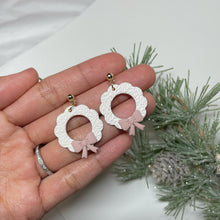 Load image into Gallery viewer, Wreath Dangles (Pink)