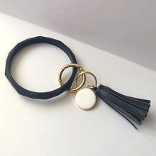 Load image into Gallery viewer, Rhombus Personalized Wristlet Keychain - Black