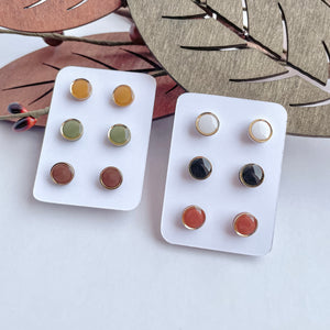 Gold Trimmed Circle Studs (sold separately)