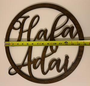 Hafa Adai Wood Sign