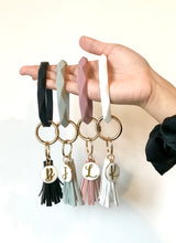 Load image into Gallery viewer, Rhombus Personalized Wristlet Keychain - Gray
