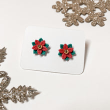 Load image into Gallery viewer, Poinsettia Studs
