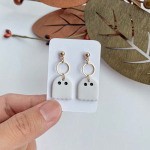 Ghostly Dangles (mini hoops)